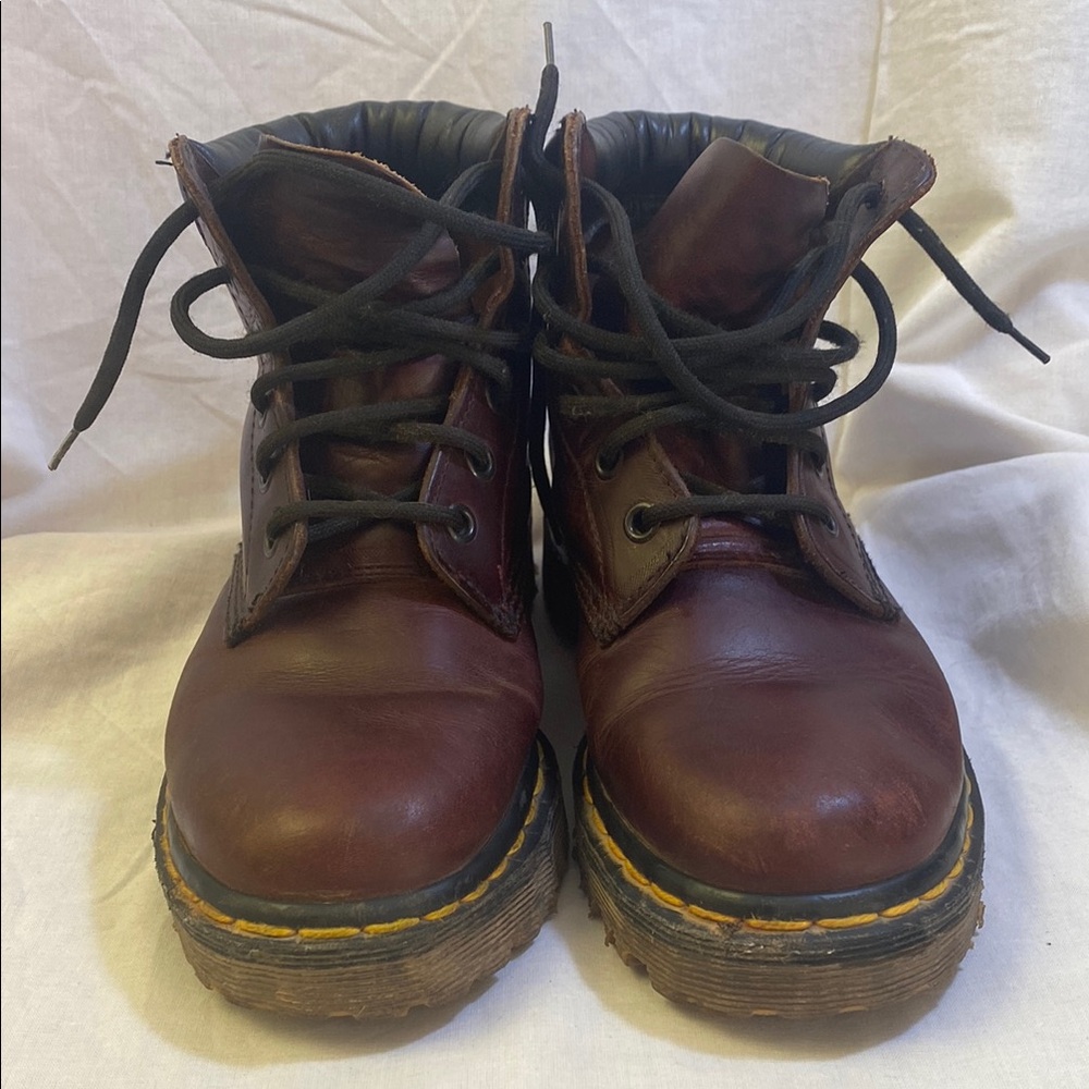 Dr. Martens Brown Leather Lace-Up Boots - Picture 2 of 12